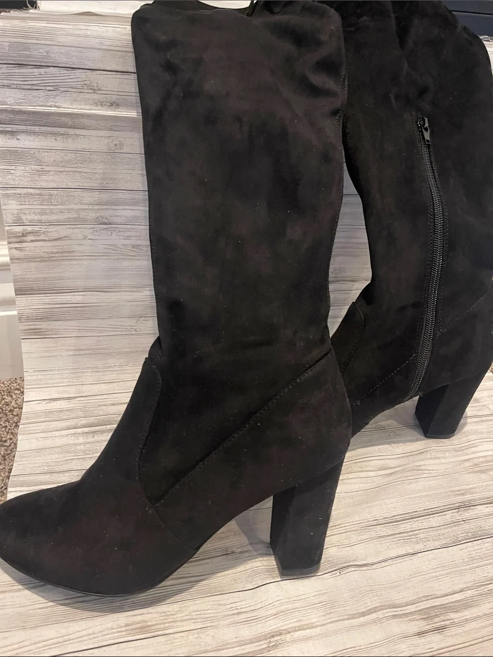Chinese Laundry Brinna Suedette Boots in Black size 8